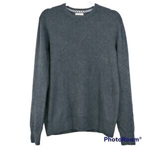 1901 Regular Fit Wool & Cashmere Grey Preppy Neutral Sweater Size M